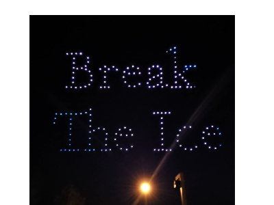 Spectacular drone light show during Break The Ice Forum gala